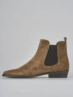 Online Stivaletti tacco 2cm camoscio Donna Stivaletti Tacco Basso