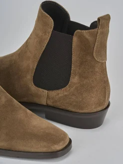 Online Stivaletti tacco 2cm camoscio Donna Stivaletti Tacco Basso