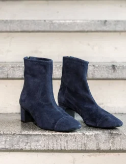 Hot Stivaletti tacco 5cm camoscio Donna Stivaletti Tacco Alto