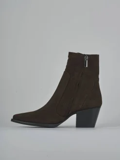 Hot Stivaletti tacco 7cm camoscio testa Donna Stivaletti Tacco Alto