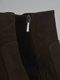 Hot Stivaletti tacco 7cm camoscio testa Donna Stivaletti Tacco Alto