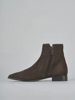 Clearance Stivaletti tacco 2cm camoscio testa Donna Stivaletti Tacco Basso