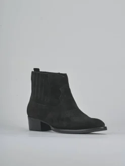 Sale Stivaletti tacco 3cm camoscio Donna Stivaletti Tacco Basso