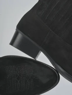 Sale Stivaletti tacco 3cm camoscio Donna Stivaletti Tacco Basso