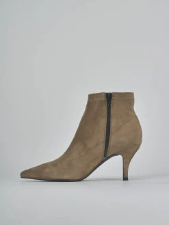 Online Stivaletti tacco 7cm camoscio Donna Stivaletti Tacco Alto