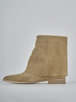 Outlet Stivaletti tacco 1cm camoscio Donna Stivaletti Tacco Basso