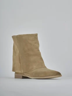 Outlet Stivaletti tacco 1cm camoscio Donna Stivaletti Tacco Basso