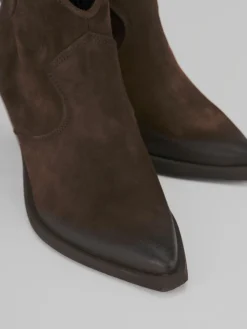 New Stivaletti tacco 7cm camoscio testa Donna Stivaletti Tacco Alto