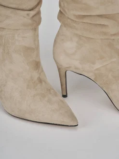 Clearance Stivaletti tacco 9cm camoscio Donna Stivaletti Tacco Alto