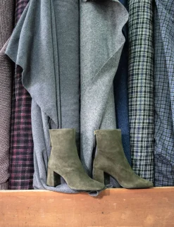 Online Stivaletti tacco 7cm camoscio Donna Stivaletti Tacco Alto