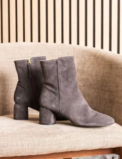 Outlet Stivaletti tacco 6cm camoscio Donna Stivaletti Tacco Alto