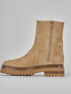 Clearance Stivaletti tacco 3cm camoscio Donna Stivaletti Tacco Basso