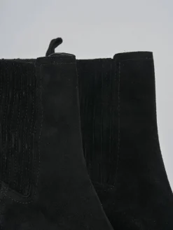 Stivaletti tacco 7cm camoscio Donna Stivaletti Tacco Alto