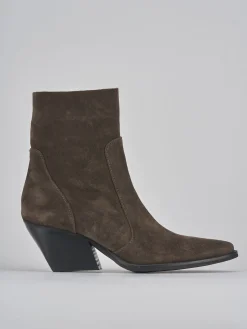 New Stivaletti tacco 7cm camoscio testa Donna Stivaletti Tacco Alto