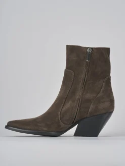 New Stivaletti tacco 7cm camoscio testa Donna Stivaletti Tacco Alto