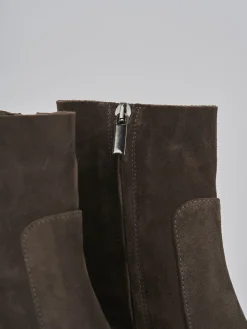 New Stivaletti tacco 7cm camoscio testa Donna Stivaletti Tacco Alto