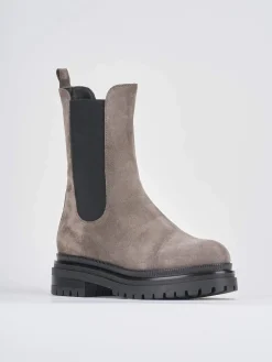 Stivaletti tacco 3cm camoscio Donna Stivaletti Tacco Basso