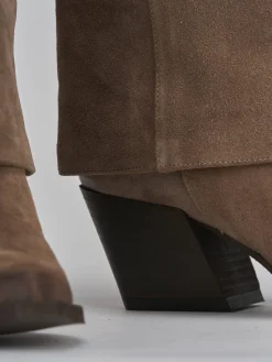 Outlet Stivaletti tacco 6cm camoscio Donna Stivaletti Tacco Alto