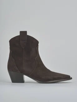 Clearance Stivaletti tacco 6cm camoscio testa Donna Stivaletti Tacco Alto