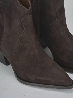 Clearance Stivaletti tacco 6cm camoscio testa Donna Stivaletti Tacco Alto