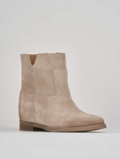 Sale Stivaletti tacco 2cm camoscio Donna Stivaletti Tacco Basso