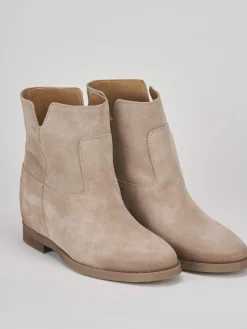 Sale Stivaletti tacco 2cm camoscio Donna Stivaletti Tacco Basso