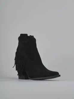 Outlet Stivaletti tacco 8cm camoscio Donna Stivaletti Tacco Alto