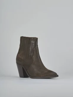 Discount Stivaletti tacco 9cm camoscio testa Donna Stivaletti Tacco Alto