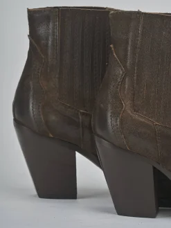 Discount Stivaletti tacco 9cm camoscio testa Donna Stivaletti Tacco Alto