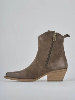 Hot Stivaletti tacco 5cm camoscio Donna Stivaletti Tacco Alto