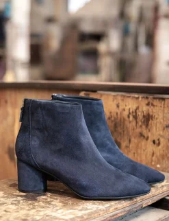 Clearance Stivaletti tacco 5cm camoscio Donna Stivaletti Tacco Alto