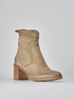 Clearance Stivaletti tacco 6cm camoscio Donna Stivaletti Tacco Alto