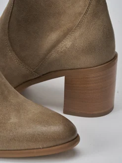 Clearance Stivaletti tacco 6cm camoscio Donna Stivaletti Tacco Alto