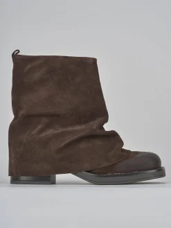 Stivaletti tacco 3cm camoscio testa Donna Stivaletti Tacco Basso