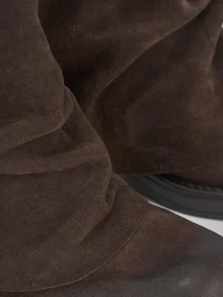 Stivaletti tacco 3cm camoscio testa Donna Stivaletti Tacco Basso