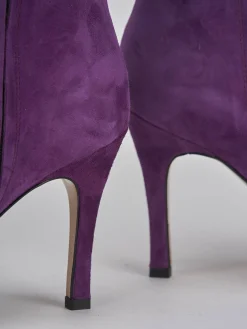 Outlet Stivaletti tacco 9cm camoscio Donna Stivaletti Tacco Alto