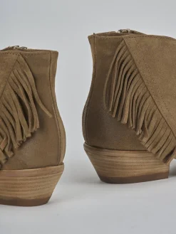 Outlet Stivaletti tacco 4cm camoscio Donna Stivaletti Tacco Basso