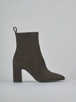 Outlet Stivaletti tacco 9cm camoscio testa Donna Stivaletti Tacco Alto