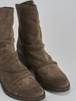 Hot Stivaletti tacco 5cm camoscio Donna Stivaletti Tacco Alto