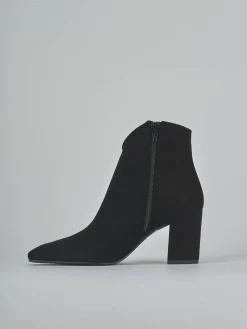 Outlet Stivaletti tacco 7cm camoscio Donna Stivaletti Tacco Alto