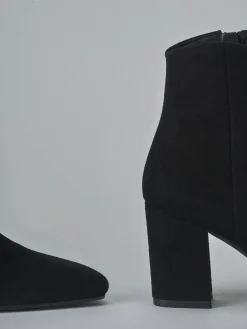 Outlet Stivaletti tacco 7cm camoscio Donna Stivaletti Tacco Alto