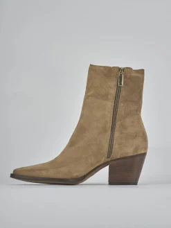 Clearance Stivaletti tacco 6cm camoscio Donna Stivaletti Tacco Alto