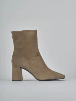 Hot Stivaletti tacco 7cm camoscio Donna Stivaletti Tacco Alto