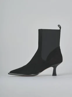 Clearance Stivaletti tacco 5cm camoscio Donna Stivaletti Tacco Alto