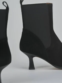 Clearance Stivaletti tacco 5cm camoscio Donna Stivaletti Tacco Alto