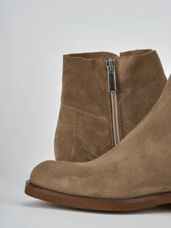 Stivaletti tacco 2cm camoscio Donna Stivaletti Tacco Basso