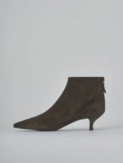 Outlet Stivaletti tacco 5cm camoscio testa Donna Stivaletti Tacco Alto