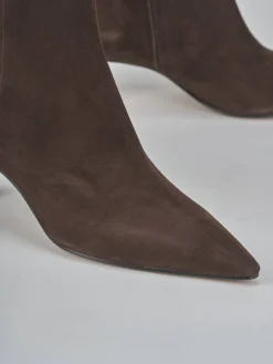 Clearance Stivaletti tacco 6cm camoscio testa Donna Stivaletti Tacco Alto