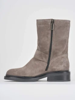 Online Stivaletti tacco 2cm camoscio Donna Stivaletti Tacco Basso