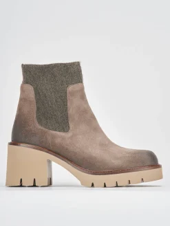 Hot Stivaletti tacco 5cm camoscio Donna Stivaletti Tacco Alto